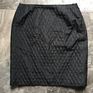 MaxMara Womens Skirt Size 6 Black Diamond Quilted